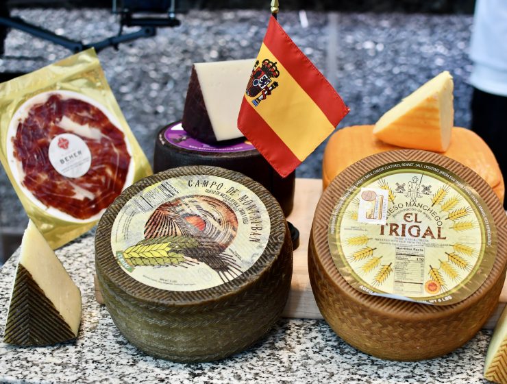 Foods and Wines of Spain : cheese and ham on table