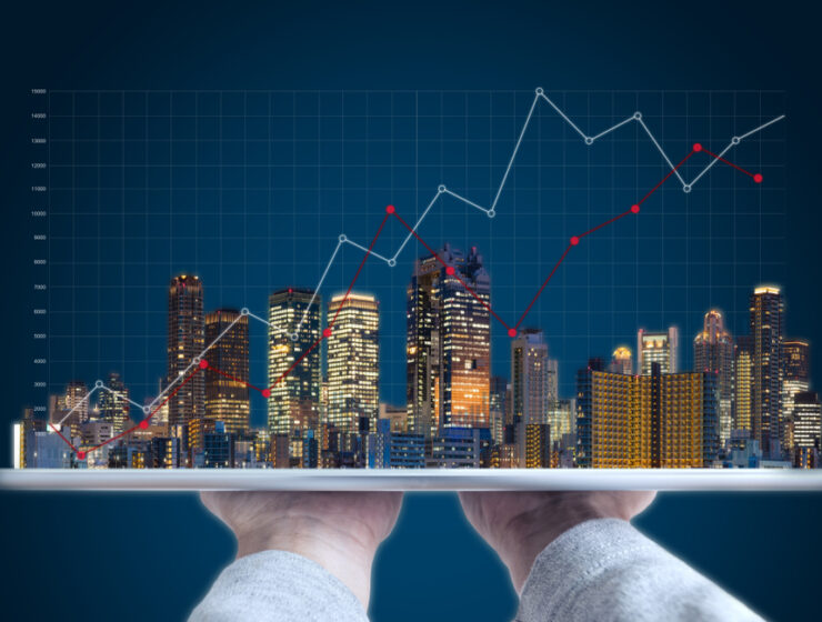 Navigating Real Estate Funds CREW Miami hands holding city landscape