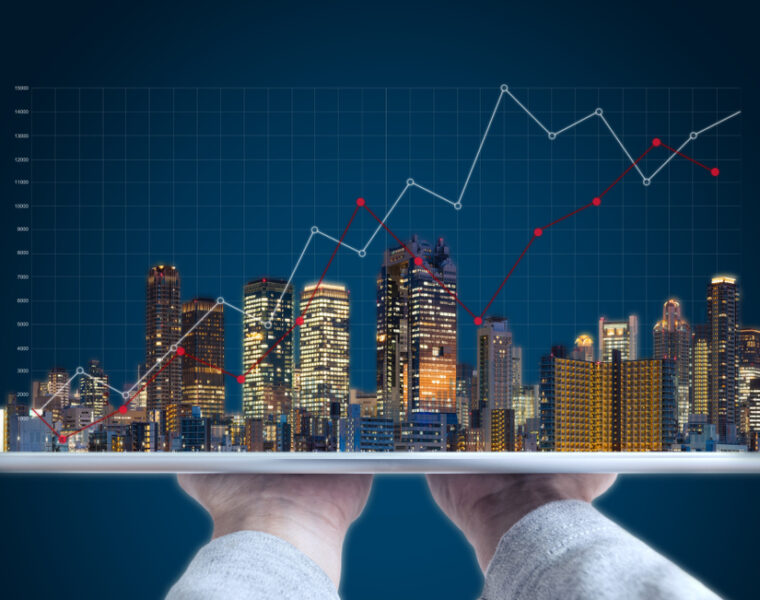 Navigating Real Estate Funds CREW Miami hands holding city landscape