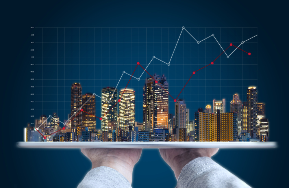 Navigating Real Estate Funds CREW Miami hands holding city landscape